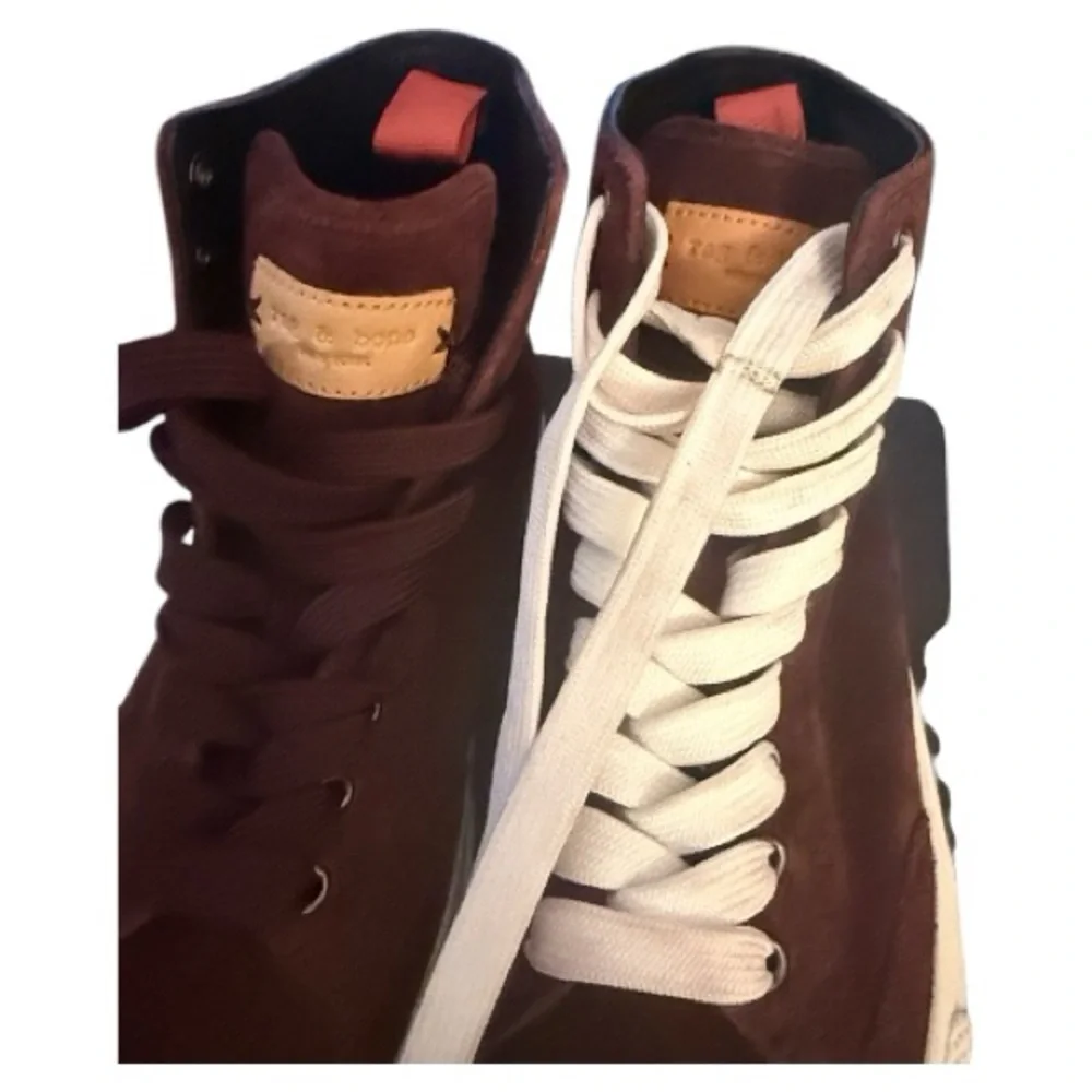 Rag & Bone RB High Top Suede Sneakers - Merlot - Picture 6 of 14